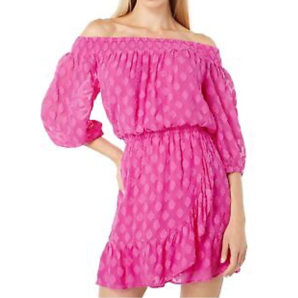 Lilly Pulitzer Rochelle pink romper LARGE
